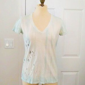 Levi's T-Shirt Ivory & Ice Blue Watercolor